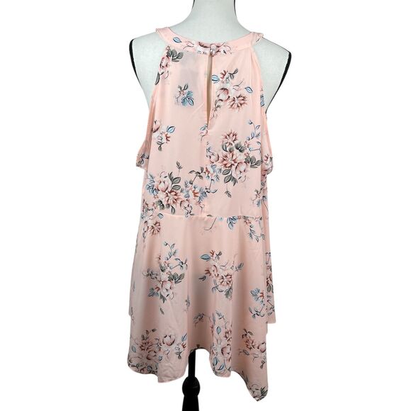 Torrid Goddess Women’s Top Plus Size 3 (3X) Pink Floral Mock Neck Sleeveless NWT - Picture 6 of 12